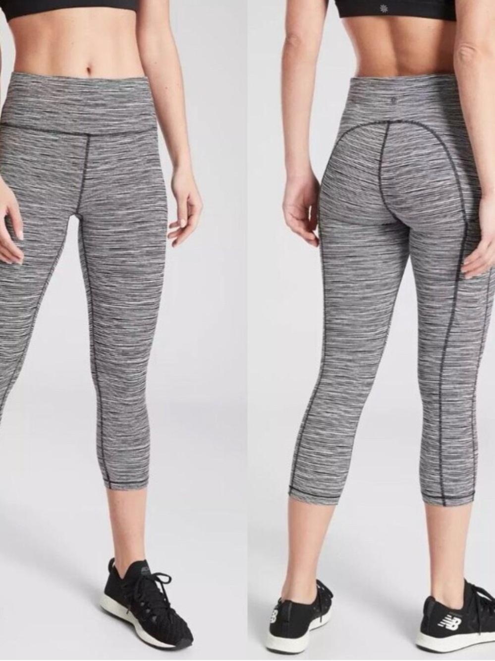 Athleta Ultimate Stash Pocket Linear Liines High-Rise Capri Leggings